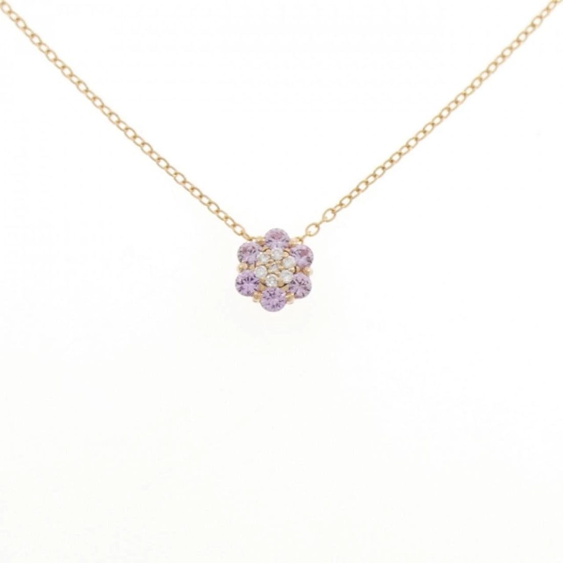 PONTE VECCHIO SAPPHIRE NECKLACE: Ponte Vecchio Sapphire Necklace Brand: Ponte Vecchio Type/Style: Ponte Vecchio Necklace Material: K18 Pink Gold, Main Stone Sapphire Color: Pink Gold Size: length 36?40cm Actual Size Pendant length