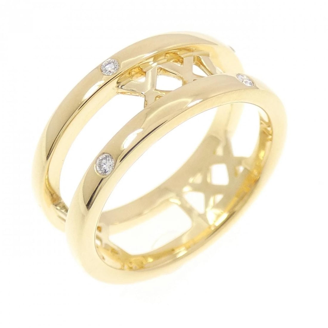 PERLITA MIKIMOTO DIAMOND RING: Perlita Mikimoto Diamond Ring Brand: PERLITA MIKIMOTO Type/Style: Perlita Mikimoto Ring Material: K18 yellow gold, Main Stone Natural Color: Yellow Gold Size: US4 1/2 Accessories: None Accessories