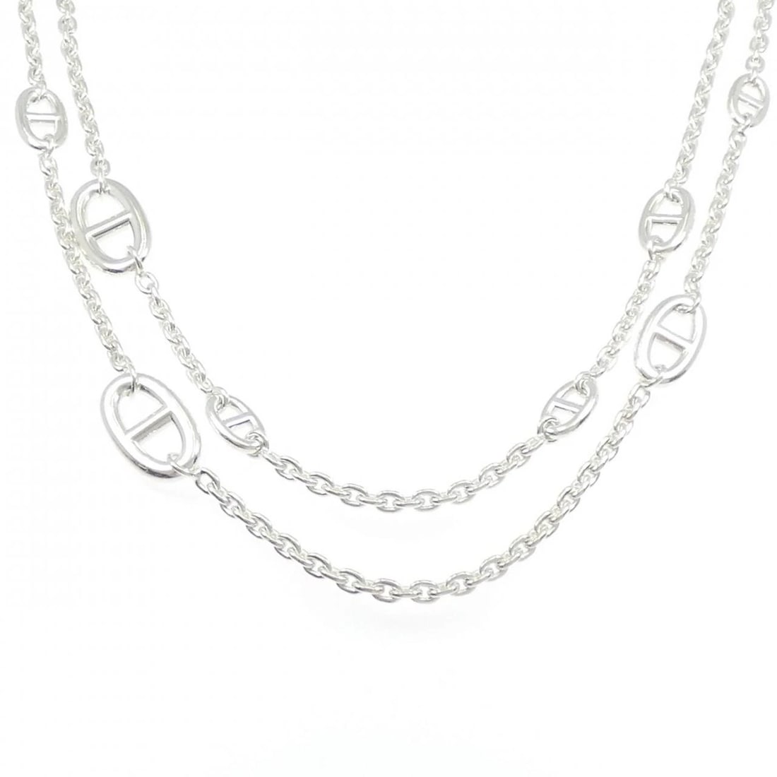 HERMES FARANDOLE NECKLACE: Hermes Farandole Necklace Brand: HERMES Type/Style: Hermes Necklace Material: 925Silver, Color: Silver Size: length117cmActual Size Diameteraround: 14.0mm Chain maximum width approx.: 3.9mm