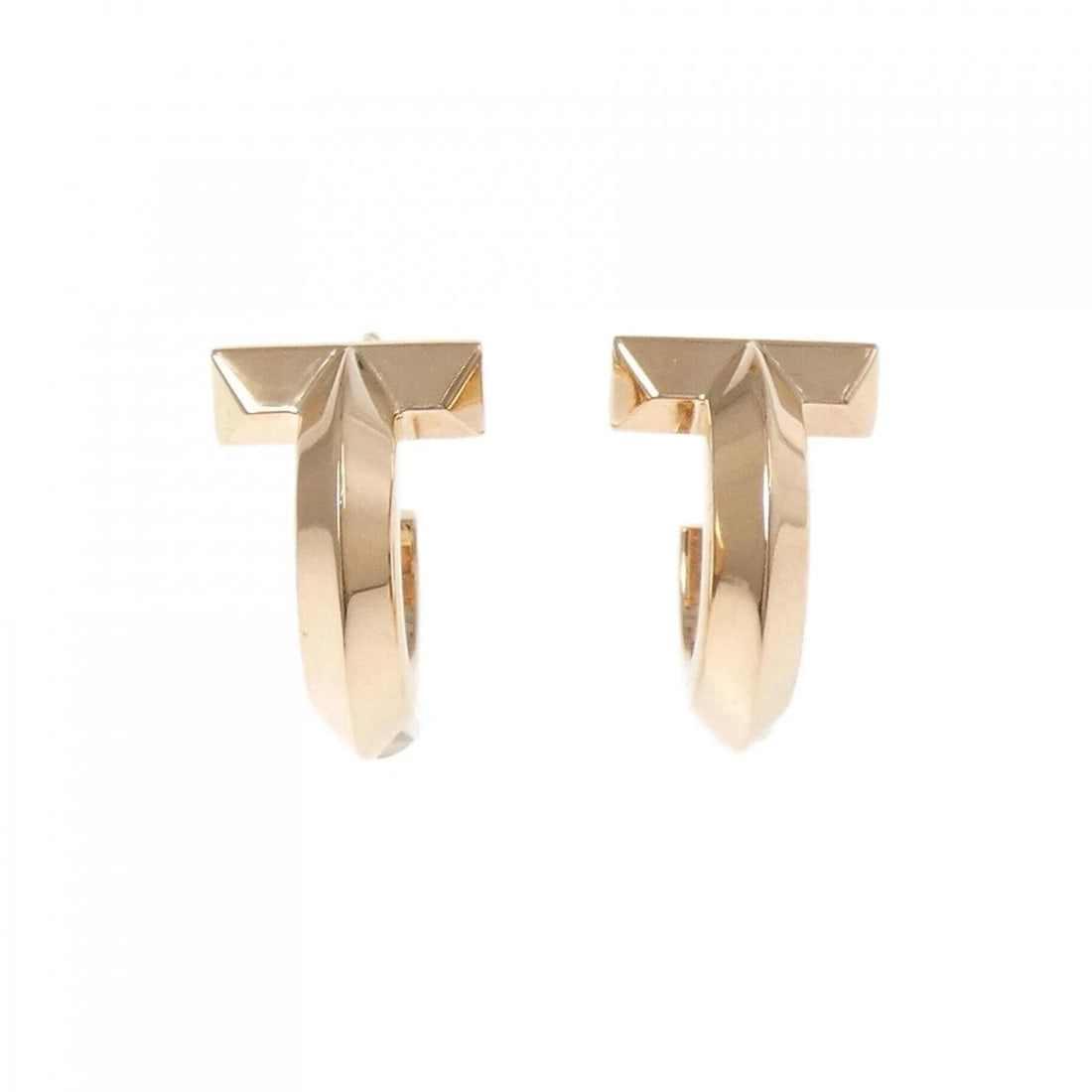 TIFFANY&CO. T-ONE PIERCE: TIFFANY&Co. T-One Pierce Brand: TIFFANY&Co. Type/Style: TIFFANY&Co. Pierce/Earring Material: 750 Pink Gold, Color: Pink Gold Size: Actual Size Approximate dimensions (height x width): 14.5cm x 9.4cm