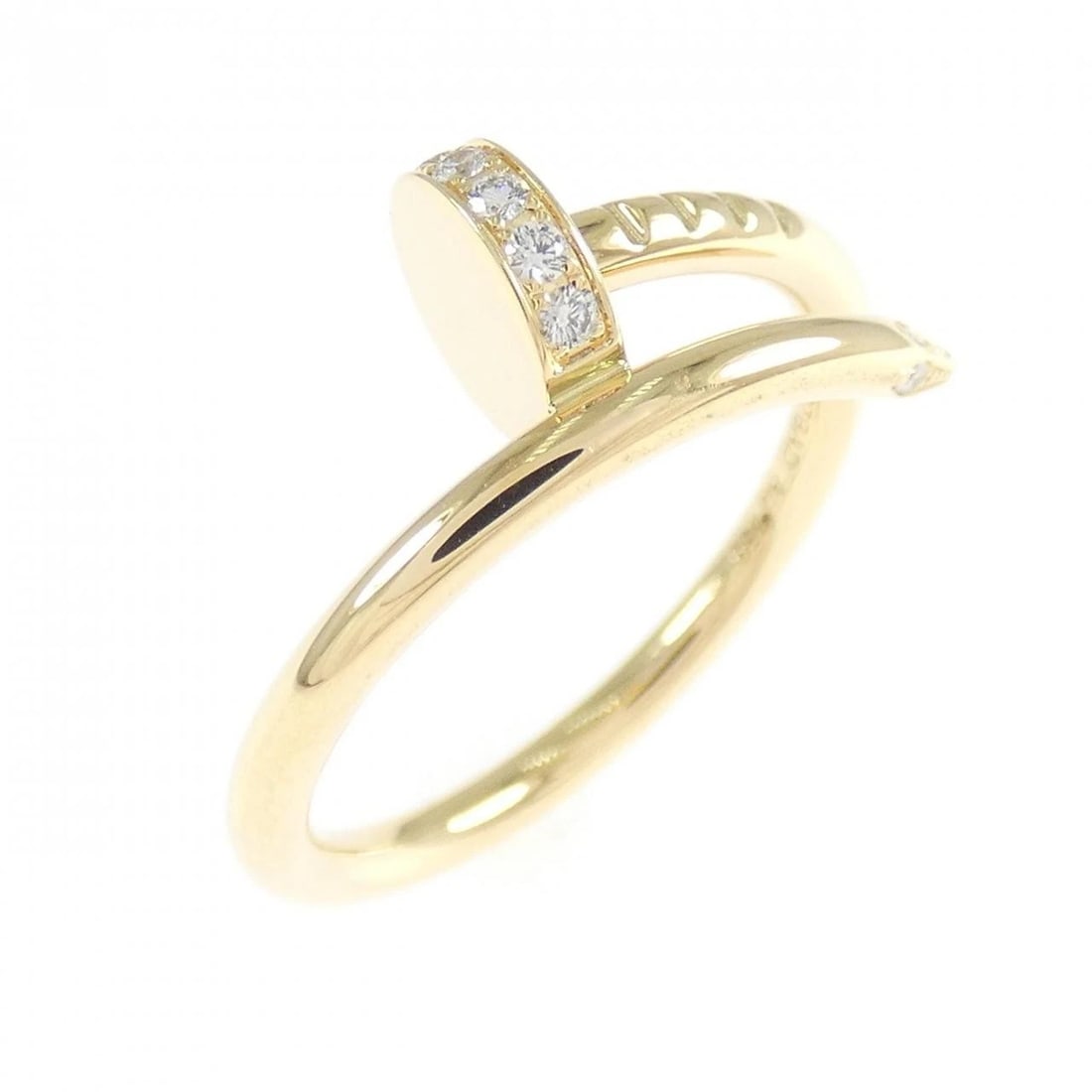 CARTIER JUSTE UN CLOU SMALL RING: Cartier Juste un Clou small ring Brand: CARTIER Type/Style: Cartier Ring Material: 750 yellow gold, Main Stone Natural Color: Yellow Gold Size: US3 3/4(46) Accessories: None Accessories Notice: When
