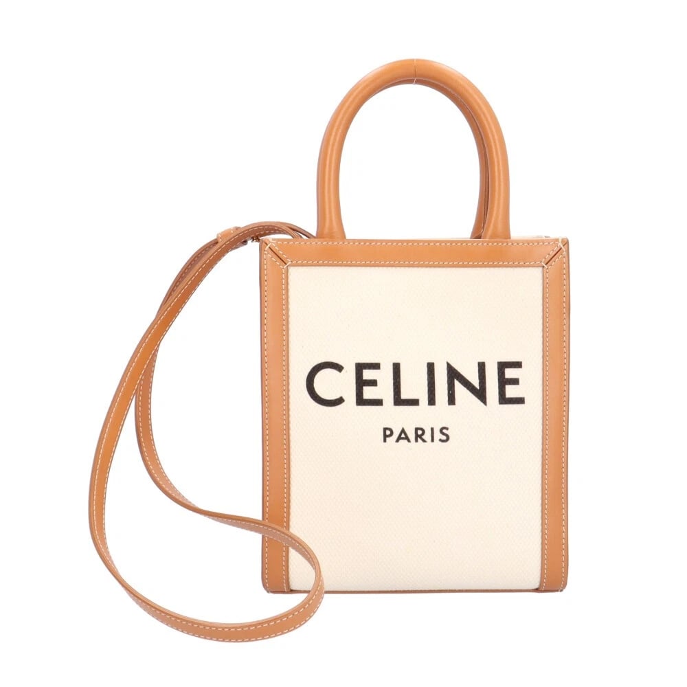CELINE SHOULDER BAG COTTON CANVAS 2WAY MINIBAR TICAL HIPPO: CELINE Shoulder Bag Cotton canvas 2way Minibar Tical Hippo Brand: CELINE Type/Style: Shoulder Bag Material: Exterior Material Cotton canvas Color: Exterior color Brown Size: W6.5 x H7.9 x D2.2inch Han