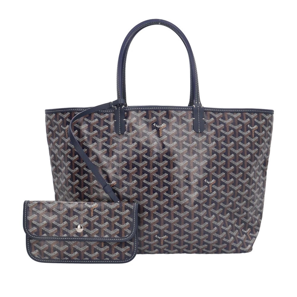 GOYARD TOTE BAG PVC COATED CANVAS SAINT LOUIS PM: GOYARD Tote Bag PVC coated canvas Saint Louis PM Brand: GOYARD Type/Style: Tote Bag Material: Exterior Material PVC coated canvas Color: Exterior color Navy Size: W13.2 x H10.6 x D5.5inch