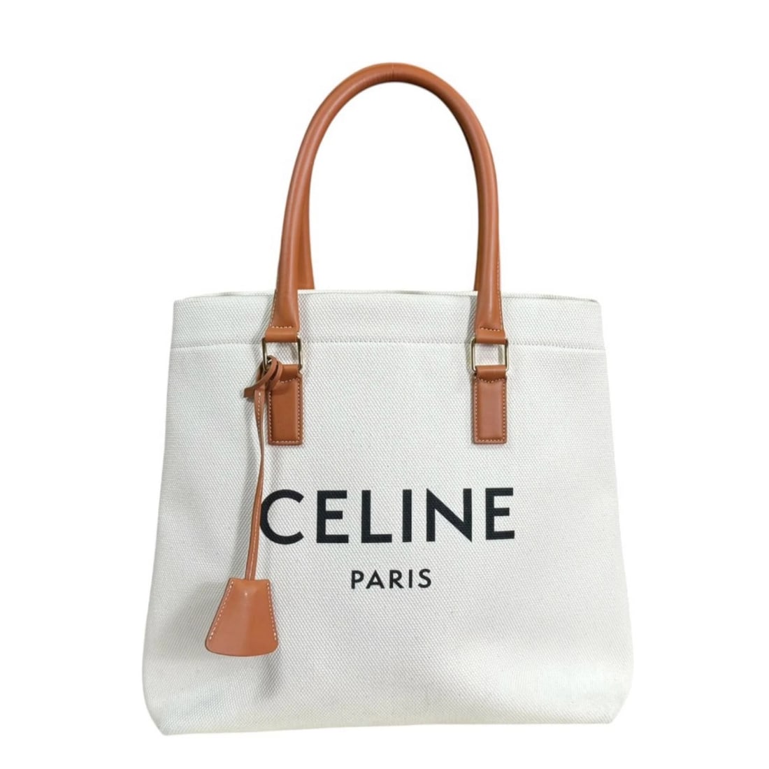 CELINE TOTE BAG CANVAS LEATHER HORIZON TALKAVA: CELINE Tote Bag canvas leather Horizon talkava Brand: CELINE Type/Style: Tote Bag Material: Exterior Material canvas Color: Exterior color Brown Size: W13.4 x H12.8 x D7.5inch Accessories: None