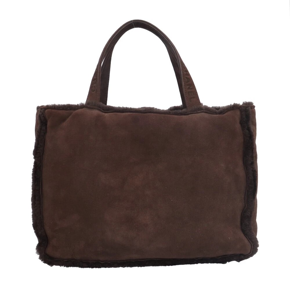 CHANEL HANDBAG MOUTON SUEDE: CHANEL Handbag Mouton Suede Brand: CHANEL Type/Style: Handbag Material: Exterior Material Mouton Color: Exterior color Dark brown Size: W13.4 x H10.6 x D4.7inch Handle:13.8inch Accessories: None