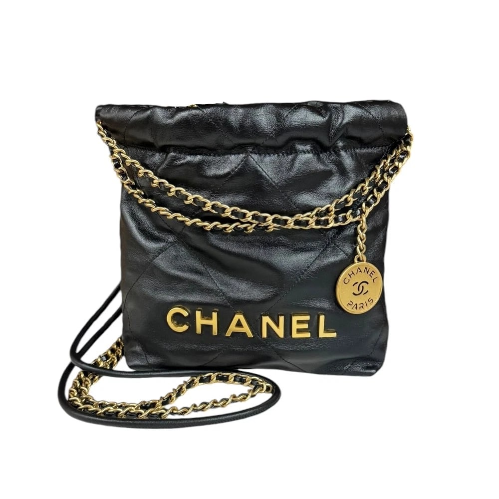 CHANEL SHOULDER BAG CROSS BODY 2WAY CHANEL 22 MINI HANDBAG: CHANEL Shoulder Bag Cross Body 2way chanel 22 Mini handbag Brand: CHANEL Type/Style: Shoulder Bag Material: Exterior Material Shiny calfskin Color: Exterior color black Size: W6.7 x H7.3 x D2.4inch