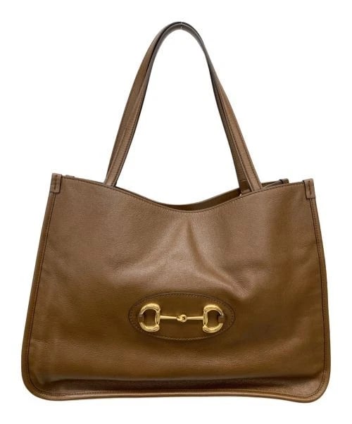 GUCCI HORSEBIT TOTE BAG: GUCCI Horsebit Tote Bag Brand: GUCCI Type/Style: Tote Bag Material: None Color: Brown Size: H:28.5cm / W:38cm / D:14cm Accessories: None Accessories Notice: When purchasing pre-owned goods
