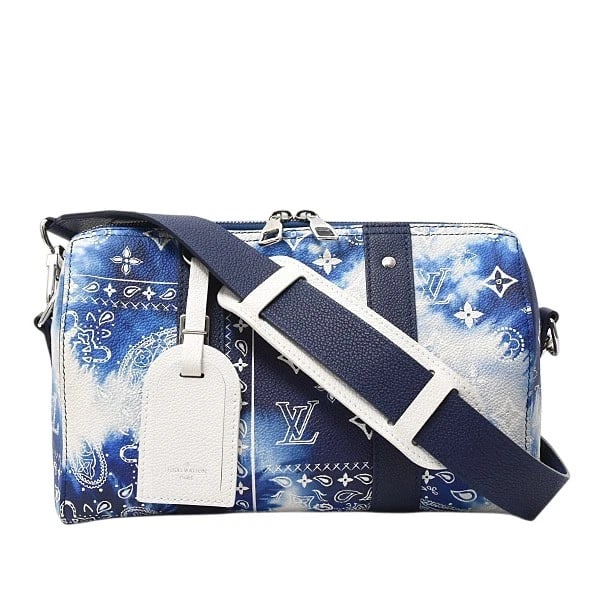 LOUIS VUITTON MONOGRAM BANDANA SHOULDER BAG BLUE: Louis Vuitton Monogram Bandana Shoulder Bag Blue Brand: LOUIS VUITTON Type/Style: Shoulder Bag Material: None Color: None Size: W:27cm x H:16cm x D:12cm Accessories: None Accessories Notice: When