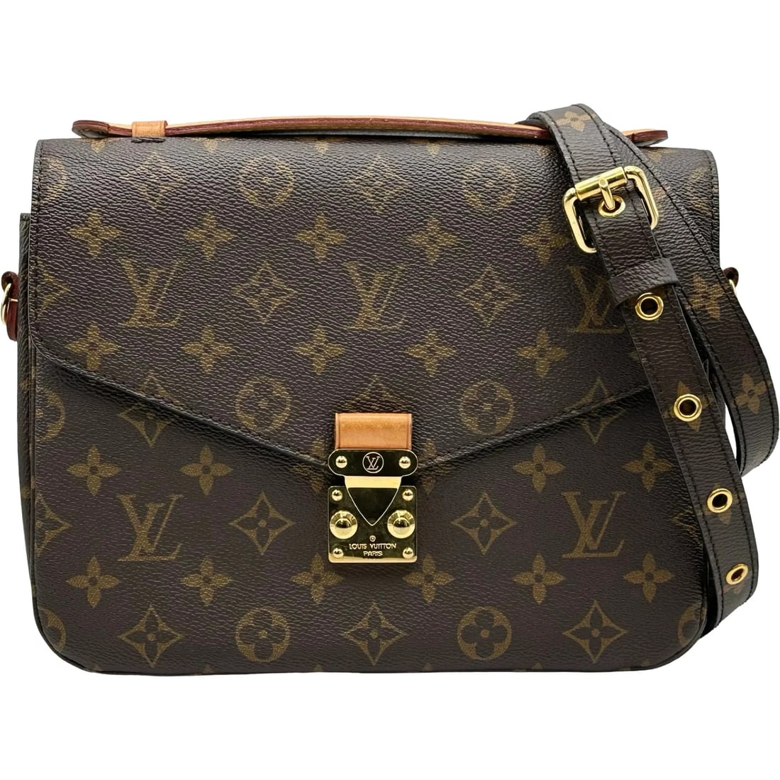 LOUIS VUITTON BROWN MONOGRAM SHOULDER BAG: LOUIS VUITTON Brown Monogram Shoulder Bag Brand: LOUIS VUITTON Type/Style: Shoulder Bag Material: Monogram Color: brown Size: W: 25cm / H: 19cm / D: 5.5cm Accessories: None Accessories Notice: When