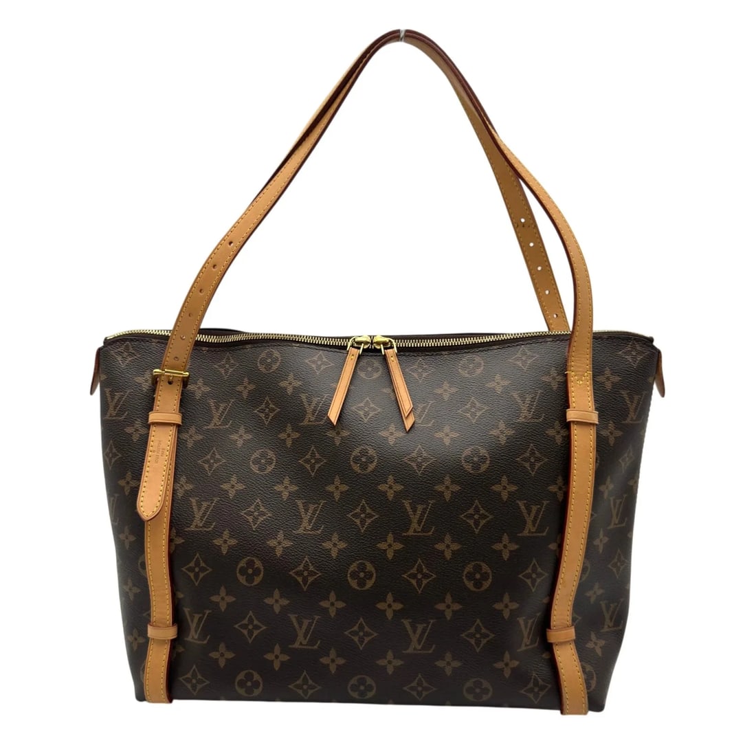 LOUIS VUITTON BROWN MONOGRAM LEATHER HANDBAG: LOUIS VUITTON Brown Monogram Leather Handbag Brand: LOUIS VUITTON Type/Style: Handbag Material: Monogram Leather Color: brown Size: W: 33.5cm / H: 28cm / D: 14cm Accessories: None Accessories Notice: