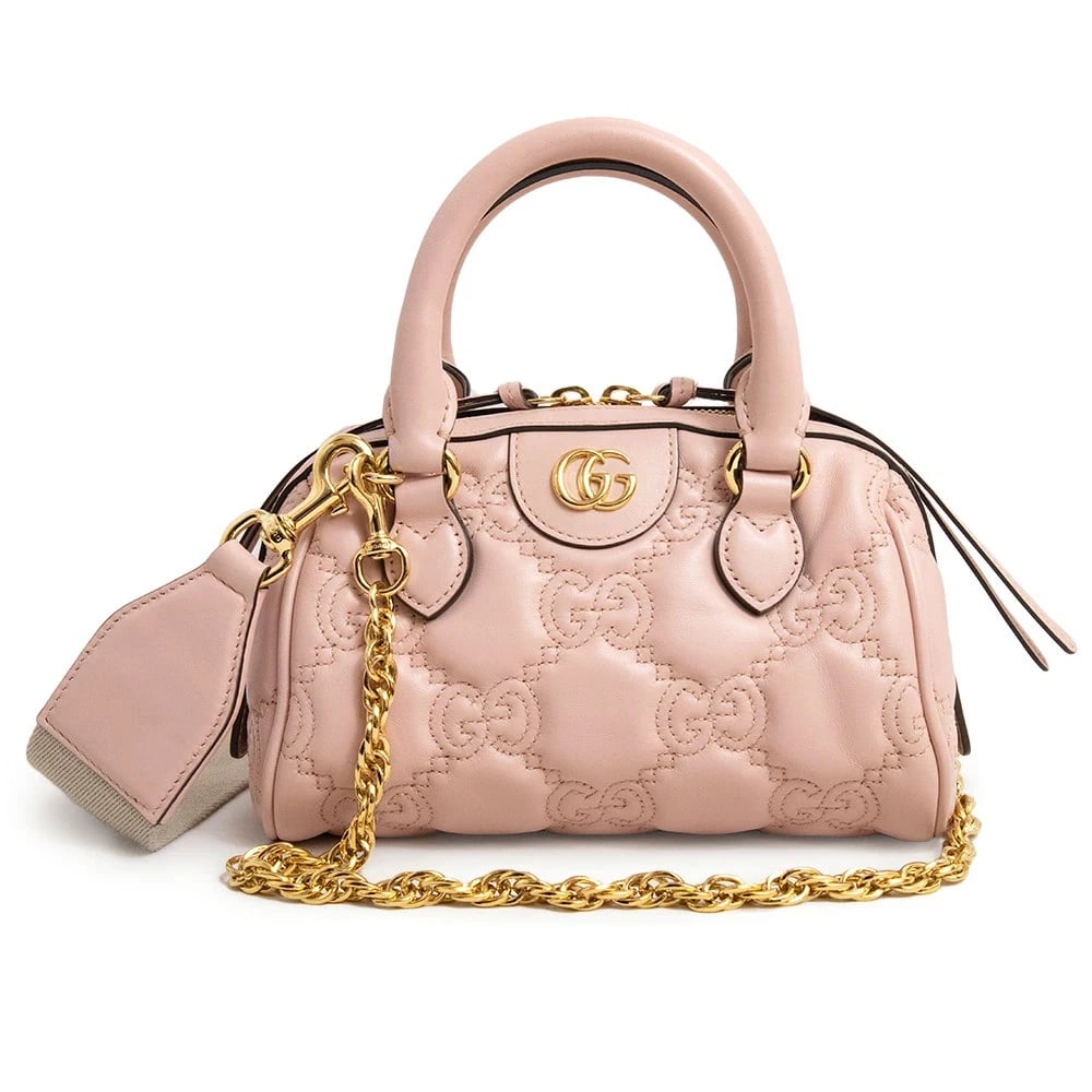 GUCCI GG MINI BAG 3WAY SHOULDER HANDBAG: GUCCI GG Mini Bag 3Way Shoulder Handbag Brand: GUCCI Type/Style: Handbag Material: Leather Color: Pink Size: W:20cm x H:13cm x D:11cm Accessories: None Accessories Notice: When purchasing pre-owned