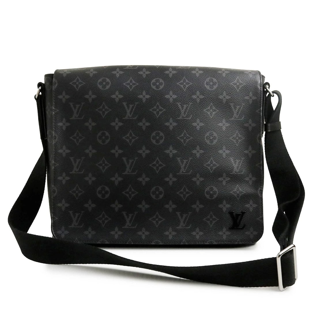 LOUIS VUITTON MONOGRAM ECLIPSE BLACK SHOULDER BAG: LOUIS VUITTON Monogram Eclipse Black Shoulder Bag Brand: LOUIS VUITTON Type/Style: Shoulder Bag Material: Monogram Eclipse Color: Black Size: W:32cm x H:27cm x D:8cm Accessories: None Acce