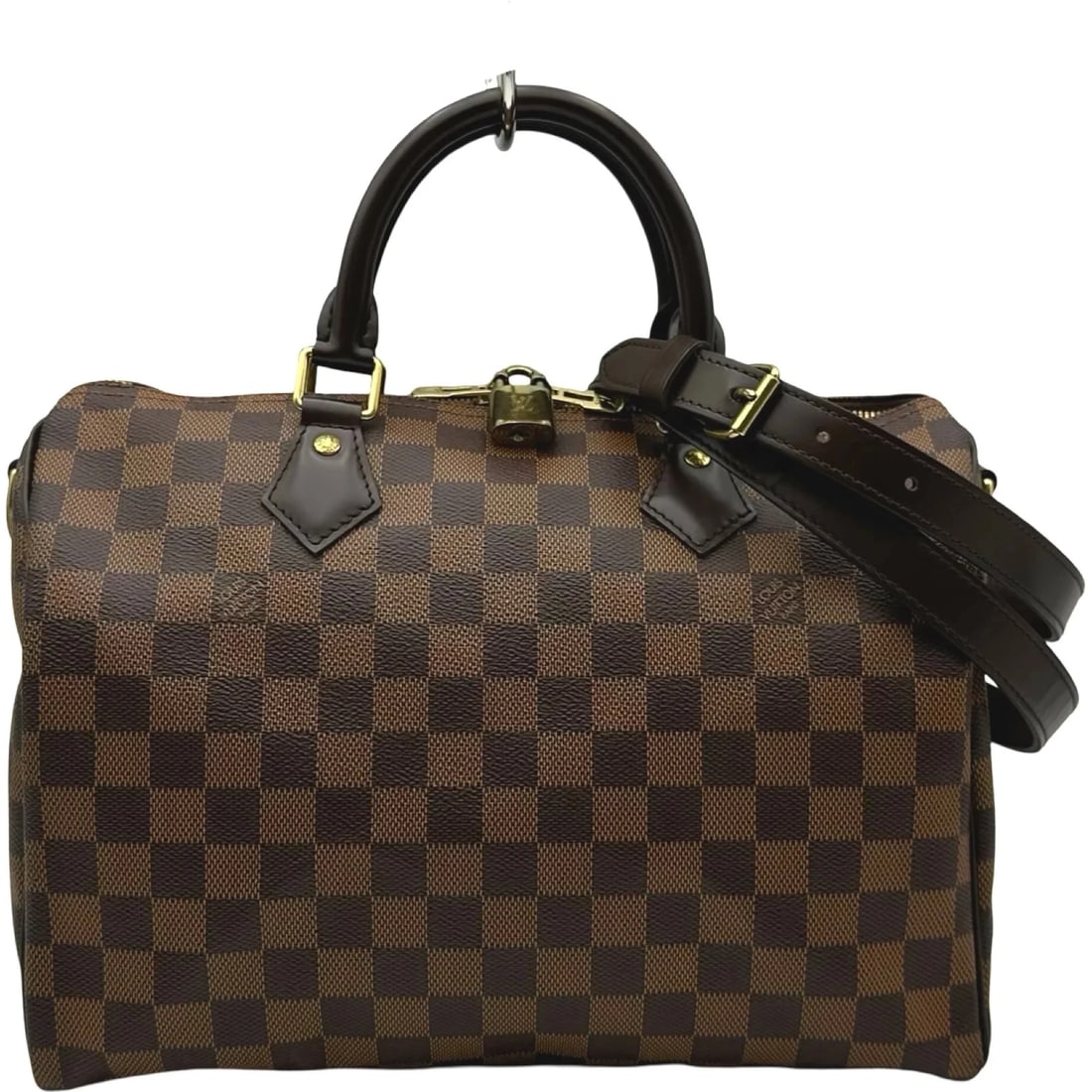 LOUIS VUITTON SPEEDY BROWN DAMIER SHOULDER BAG: LOUIS VUITTON Speedy Brown Damier Shoulder Bag Brand: LOUIS VUITTON Type/Style: Shoulder Bag Material: Damier Color: brown Size: W: 30cm / H: 21cm / D: 17cm Accessories: None Accessories N
