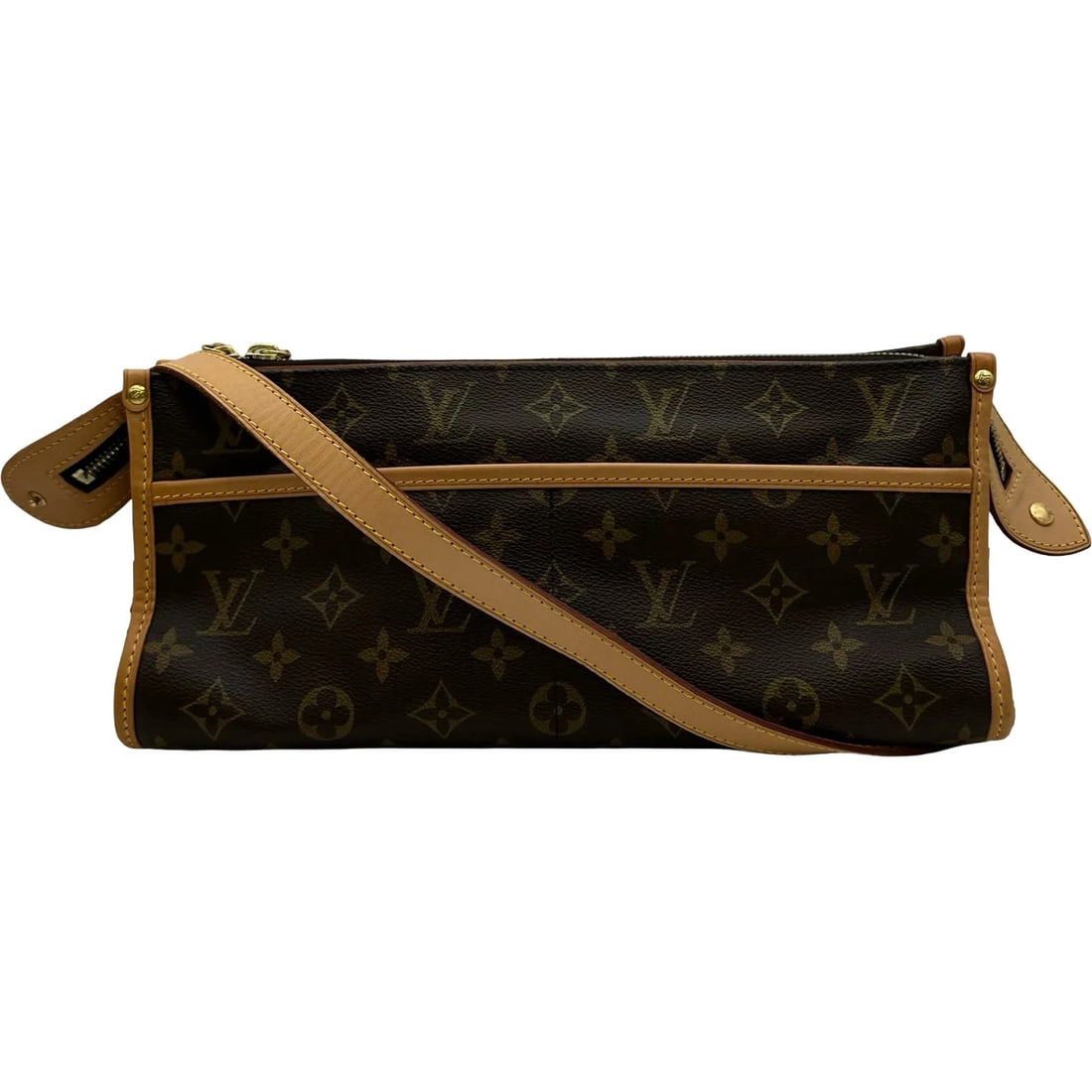 LOUIS VUITTON POPINCOURT LONG BROWN MONOGRAM SHOULDER BAG: Louis Vuitton Popincourt Long Brown Monogram Shoulder Bag Brand: LOUIS VUITTON Type/Style: Shoulder Bag Material: Monogram Color: brown Size: W: 31cm / H: 14.5cm / D: 11.5cm Accessories: None