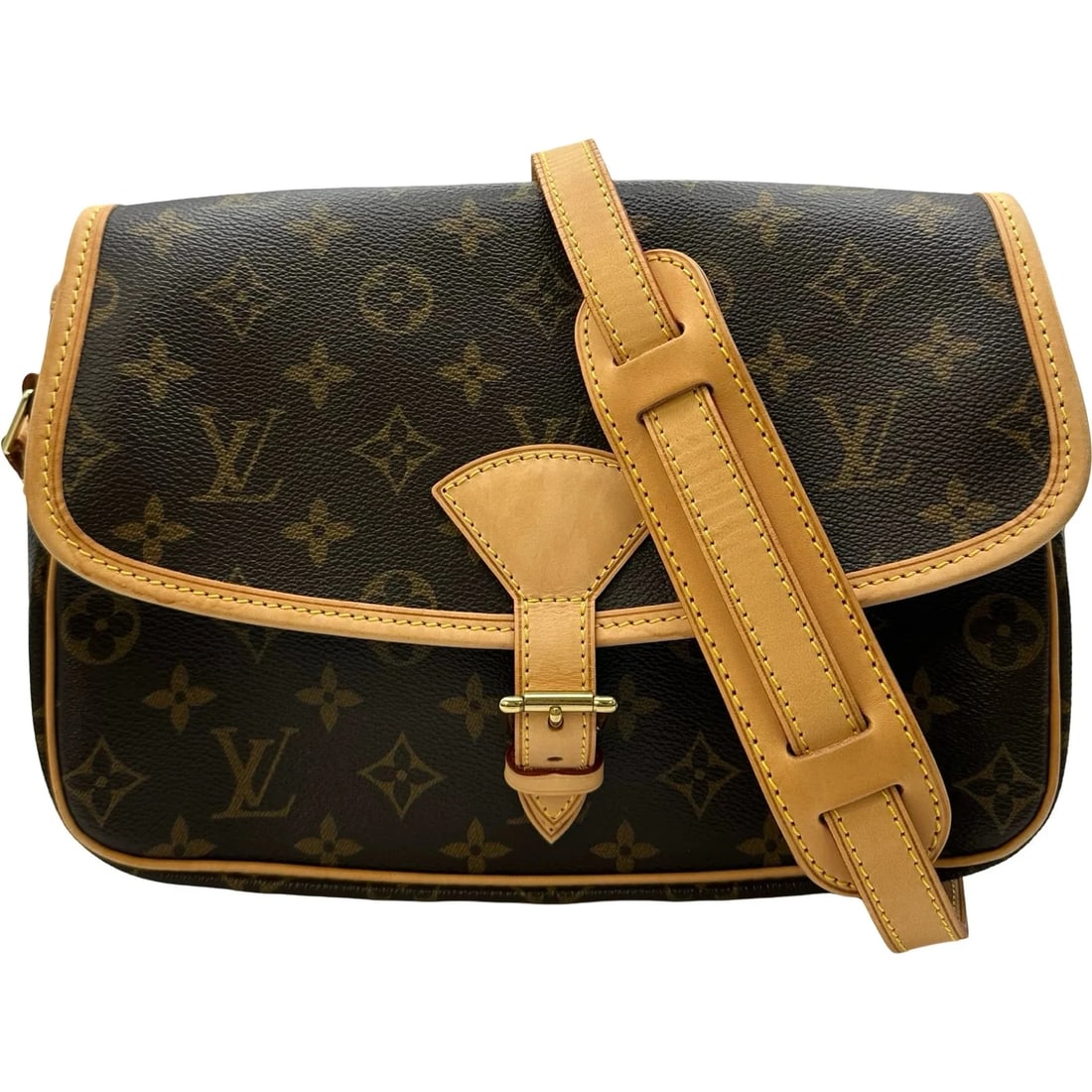 LOUIS VUITTON BROWN MONOGRAM CANVAS SHOULDER BAG: LOUIS VUITTON Brown Monogram Canvas Shoulder Bag Brand: LOUIS VUITTON Type/Style: Shoulder Bag Material: Monogram Canvas Color: brown Size: W: 27cm / H: 20cm / D: 7cm Accessories: None Acc