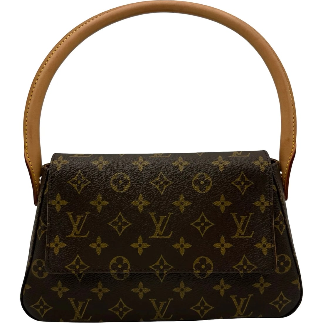 LOUIS VUITTON LOOPING MINI BROWN MONOGRAM CANVAS: LOUIS VUITTON Looping Mini Brown Monogram Canvas Brand: LOUIS VUITTON Type/Style: Handbag Material: Monogram Canvas Color: brown Size: W: 28cm / H: 16.5cm / D: 9cm Accessories: None Access