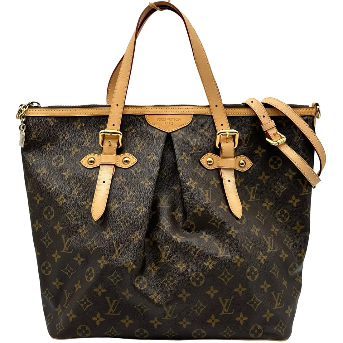 LOUIS VUITTON PALERMO BROWN MONOGRAM TOTE BAG: LOUIS VUITTON Palermo Brown Monogram Tote Bag Brand: LOUIS VUITTON Type/Style: Tote Bag Material: Monogram Color: brown Size: W: 35cm / H: 36cm / D: 19cm Accessories: None Accessories Notice: When