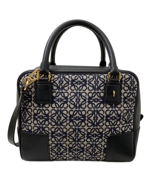 LOEWE 19 SQUARE: LOEWE 19 Square Brand: LOEWE Type/Style: Handbag Material: Navy Color: Leather X Canvas Size: H:18cm / W:22cm / D:11cm Accessories: None Accessories Notice: When purchasing pre-owned goods, please