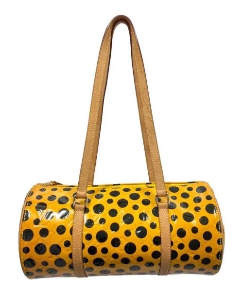 LOUIS VUITTON INFINITY DOT PAPILLON: LOUIS VUITTON Infinity Dot Papillon Brand: LOUIS VUITTON Type/Style: Handbag Material: Vernis/Patent Leather Color: Yellow X Black Size: H:15.0cm / W:30.0cm Accessories: None Accessories Notice: When