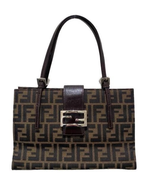 FENDI ZUCCA PATTERN TOTE BAG: FENDI Zucca Pattern Tote Bag Brand: FENDI Type/Style: Tote Bag Material: Canvas Color: Khaki Size: H:17cm / W:28cm / D:8.5cm Accessories: None Accessories Notice: When purchasing pre-owned goods,