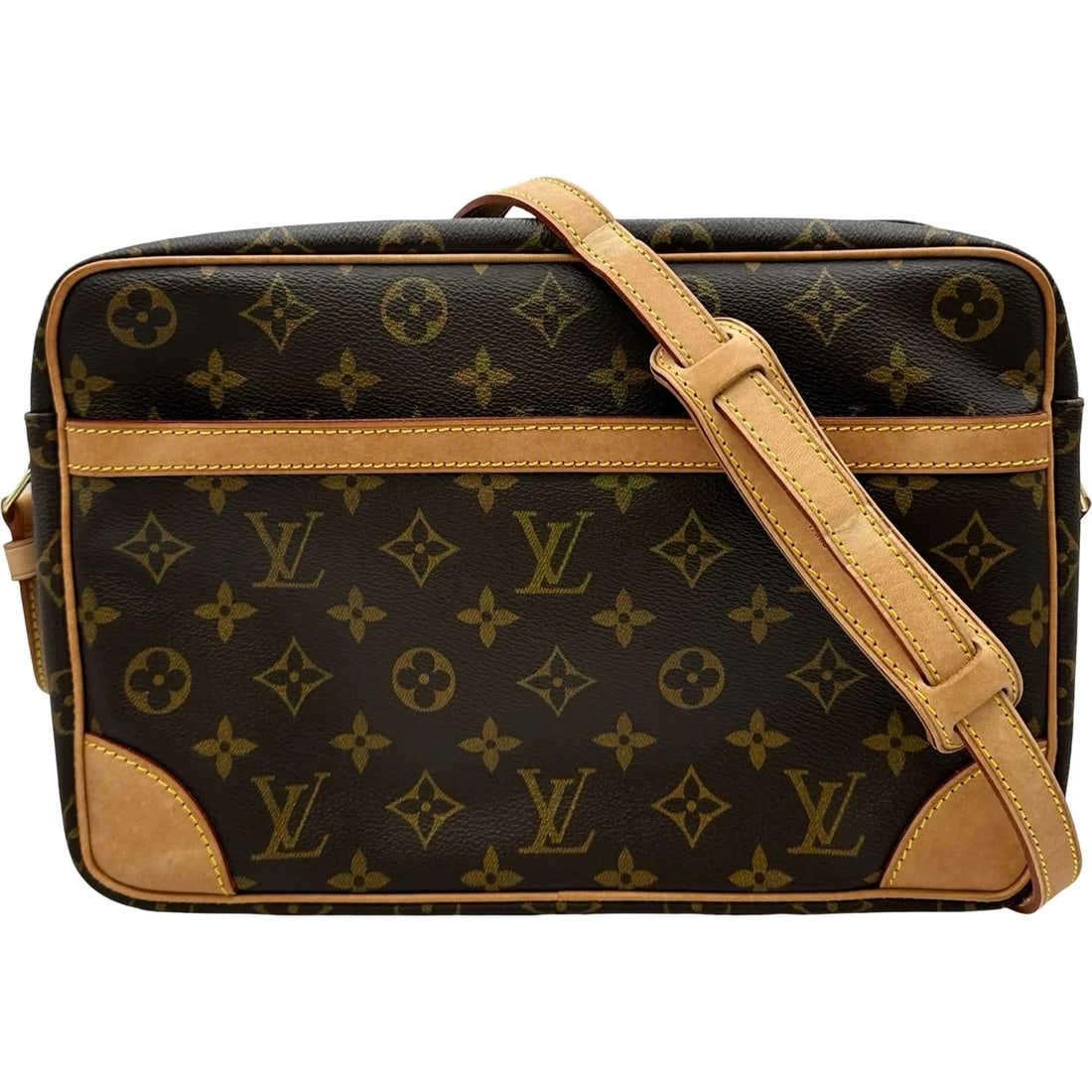 LOUIS VUITTON BROWN MONOGRAM SHOULDER BAG: LOUIS VUITTON Brown Monogram Shoulder Bag Brand: LOUIS VUITTON Type/Style: Shoulder Bag Material: Monogram Color: brown Size: W: 28.5cm / H: 19cm / D: 8cm Accessories: None Accessories Notice: When