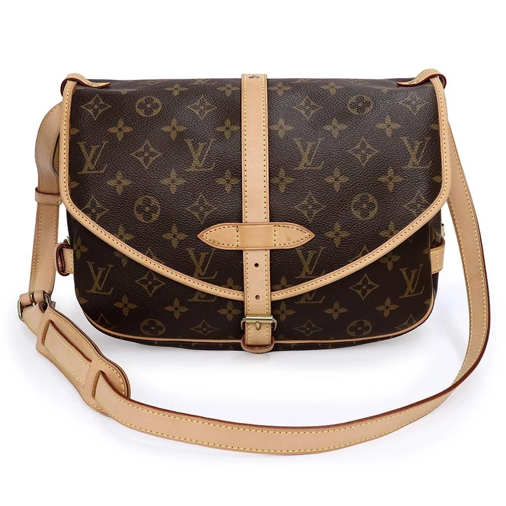 LOUIS VUITTON SAUMUR 30 MONOGRAM SHOULDER BAG: LOUIS VUITTON Saumur 30 Monogram Shoulder Bag Brand: LOUIS VUITTON Type/Style: Handbag Material: Monogram Color: Brown Size: W:29cm x H:20cm x D:10cm Accessories: None Accessories Notice: