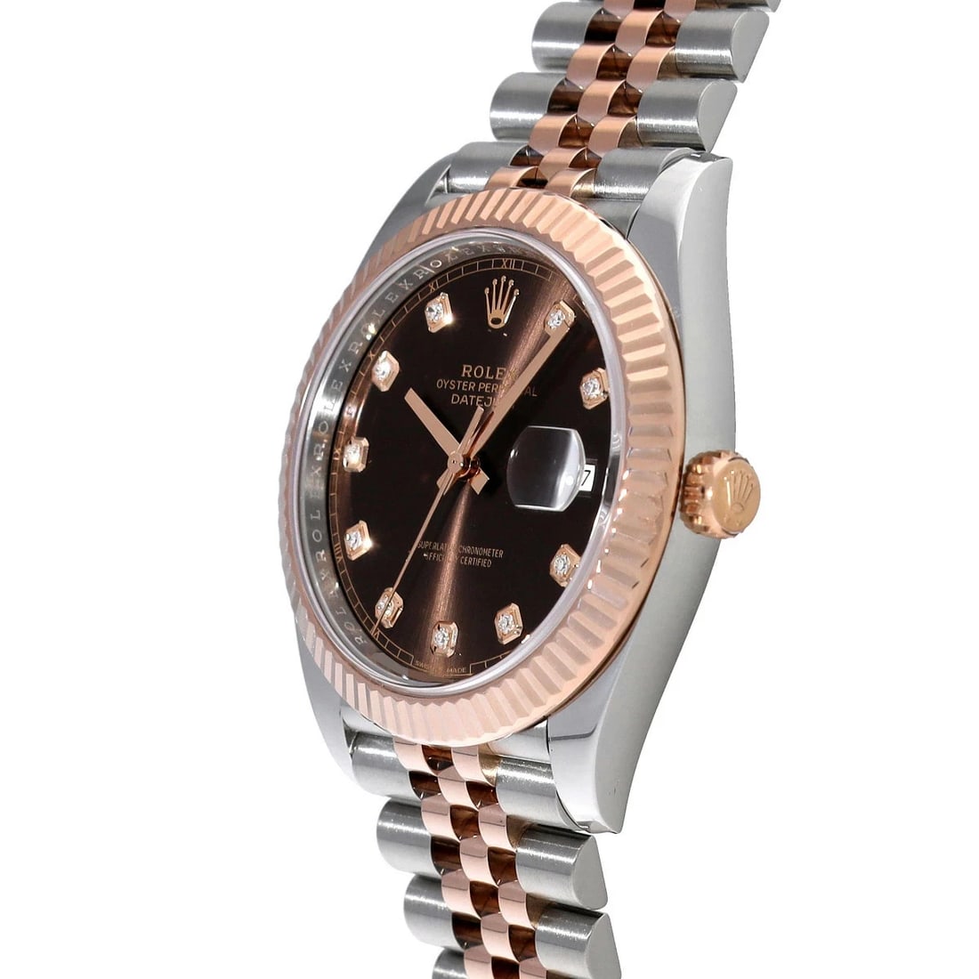 ROLEX DATEJUST BROWN WATCH - 2