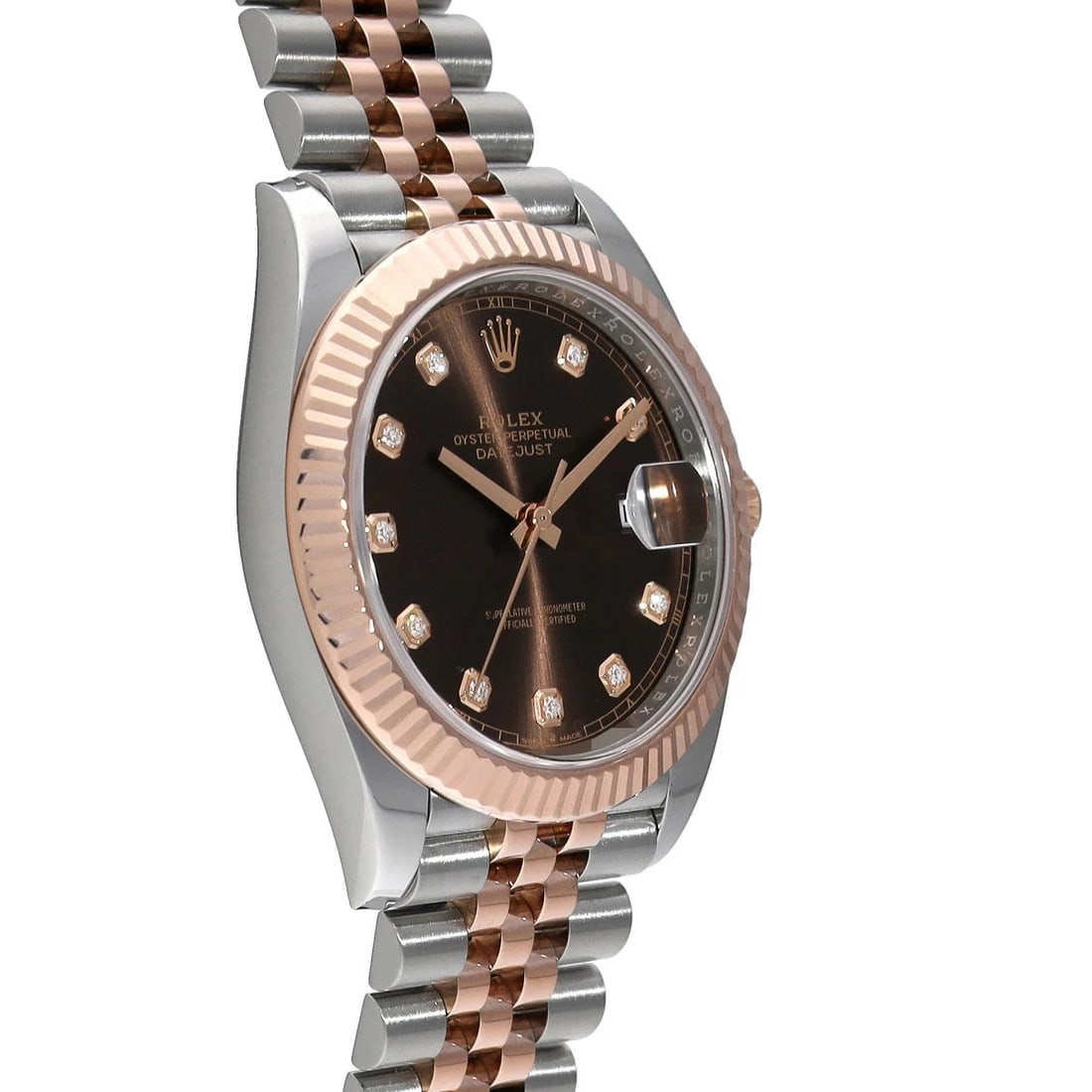 ROLEX DATEJUST BROWN WATCH - 3