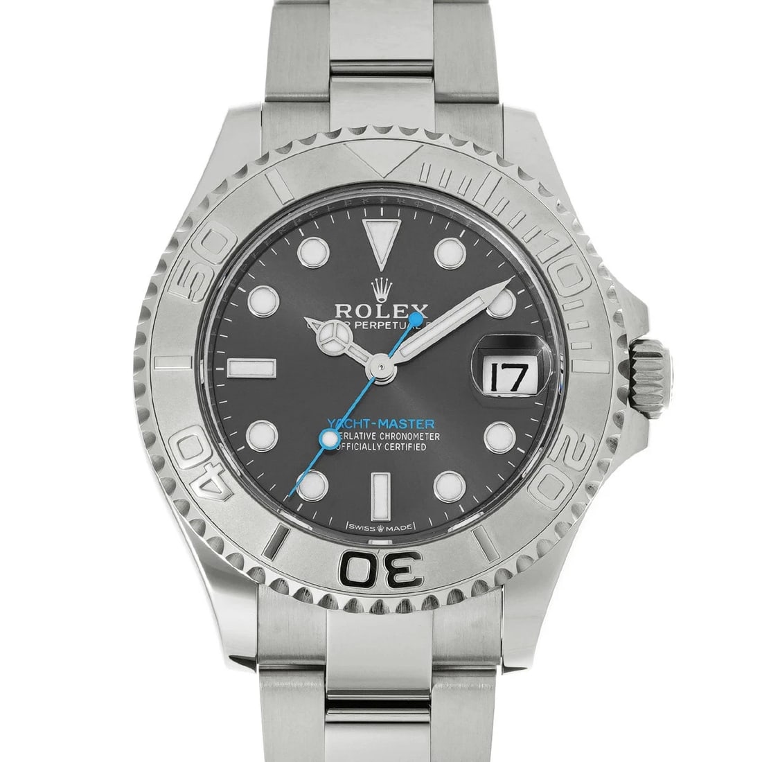 ROLEX YACHTMASTER WATCH: Rolex Yachtmaster Watch Brand: ROLEX Type/Style: Wristwatch Material: Band Material Stainless Case Material Sapphire Crystal Color: Dial Color NONE Size: Wrist Size 18cm Case Size 37 x 37 mm Acces