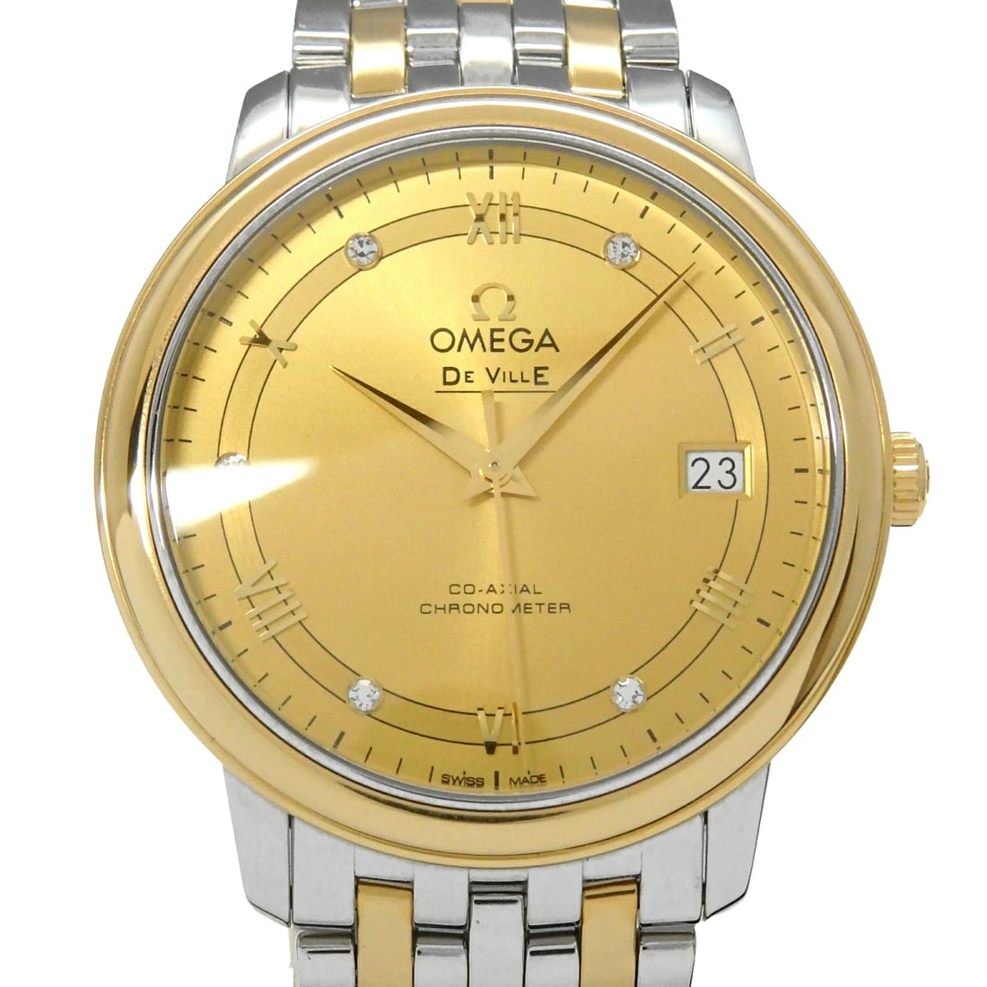 OMEGA DE VILLE WATCH: Omega De Ville Watch Brand: OMEGA Type/Style: Wristwatch Material: Band Material Ss/K18Yg Case Material N/A Color: Dial Color NONE Size: Wrist Size 18.5cm Case Size 36.8mm Accessories: None