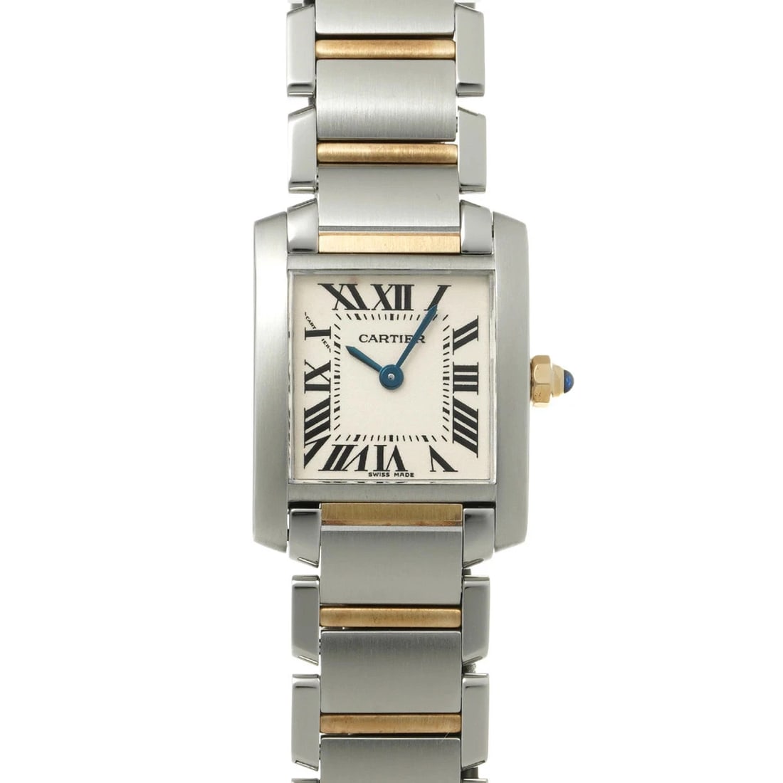 CARTIER TANK FRANCAISE SILVER WATCH: Cartier Tank Francaise Silver Watch Brand: CARTIER Type/Style: Wristwatch Material: Band Material Stainless Case Material Sapphire Crystal Color: Dial Color Silver Size: Wrist Size 17cm Case Size 25