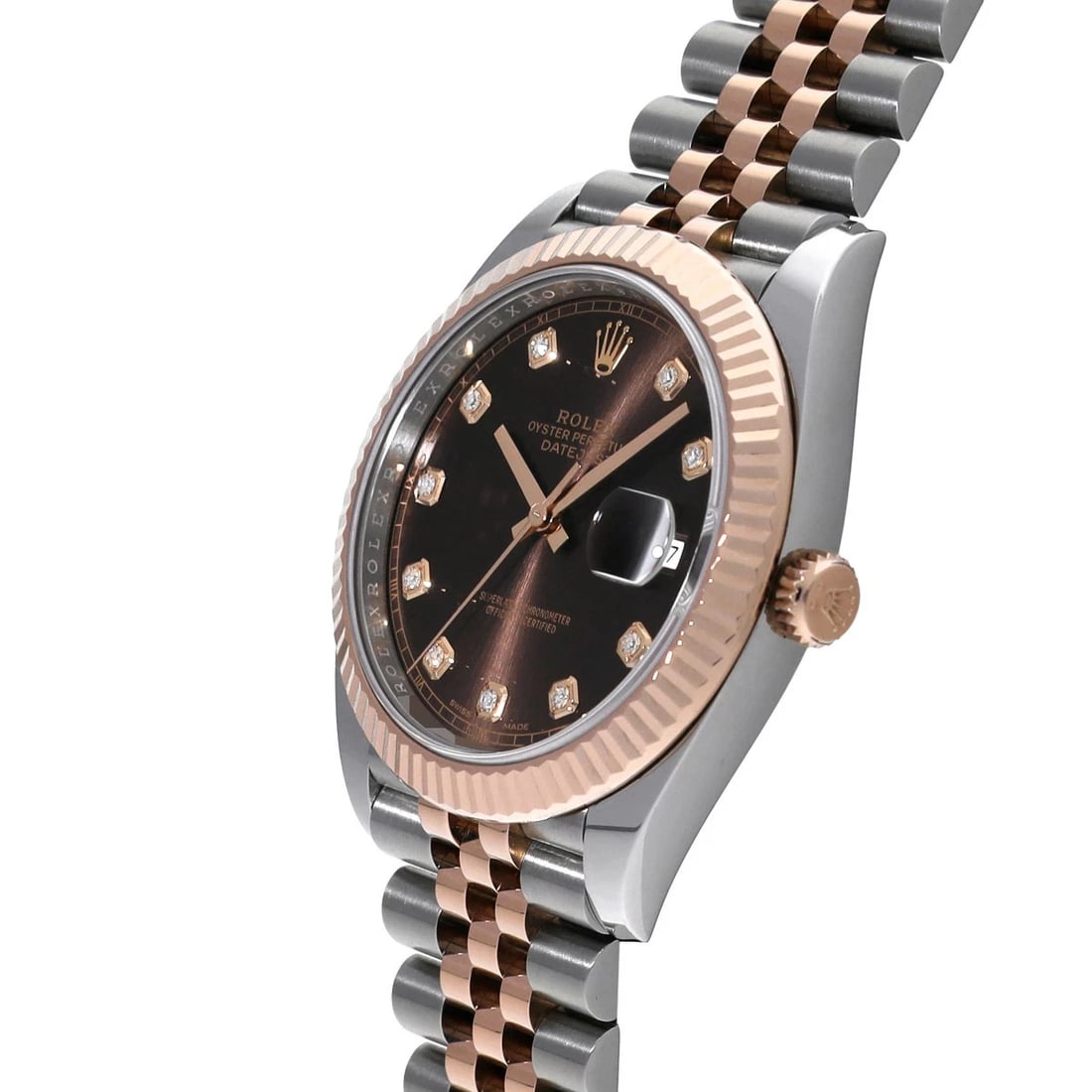ROLEX DATEJUST BROWN WATCH - 2