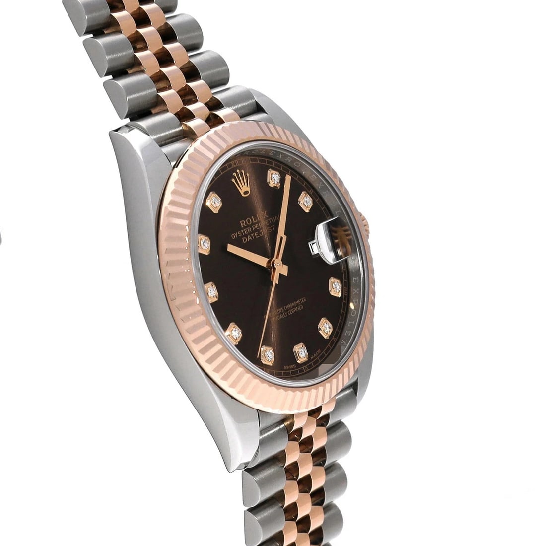 ROLEX DATEJUST BROWN WATCH - 3