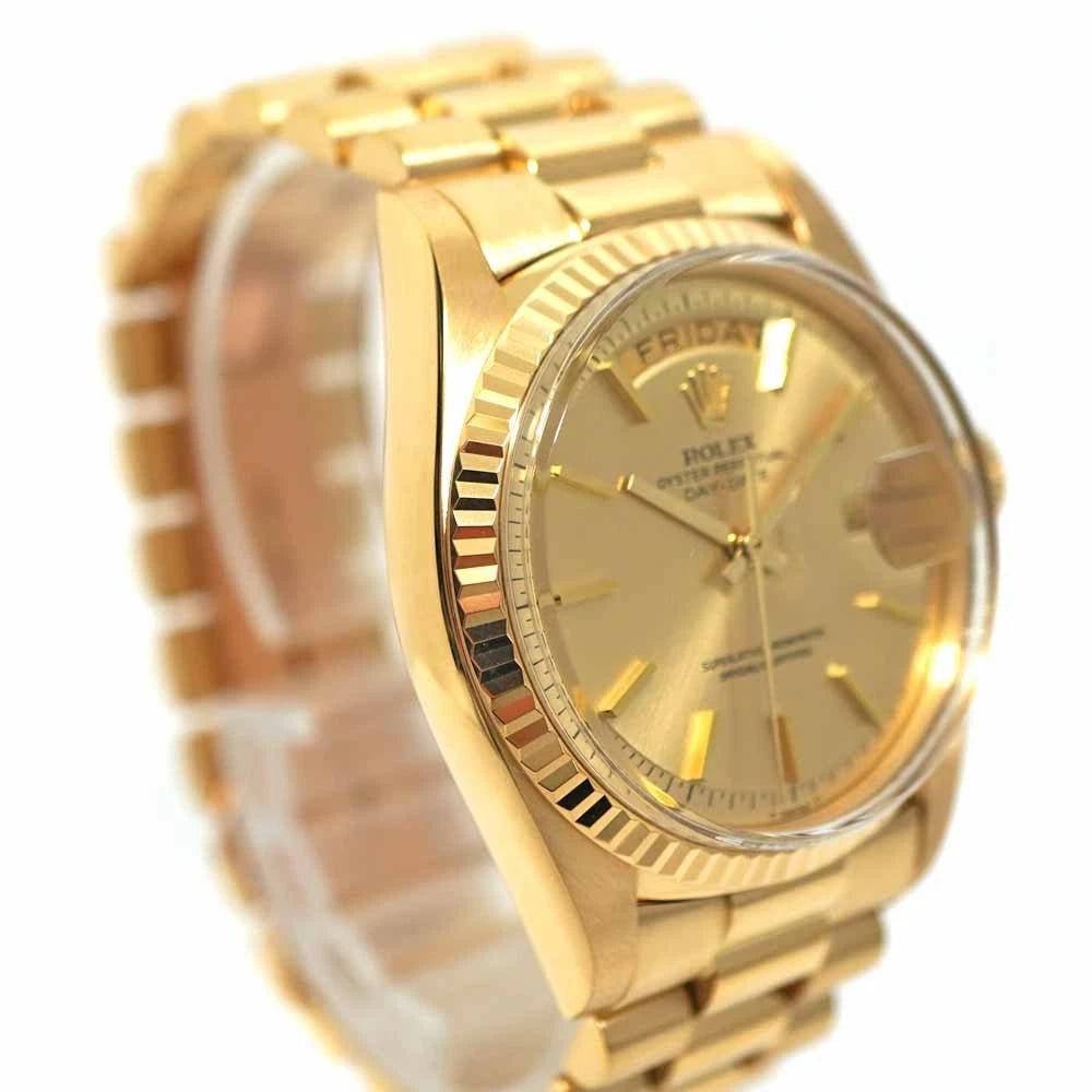 ROLEX DATE YELLOW WATCH - 3
