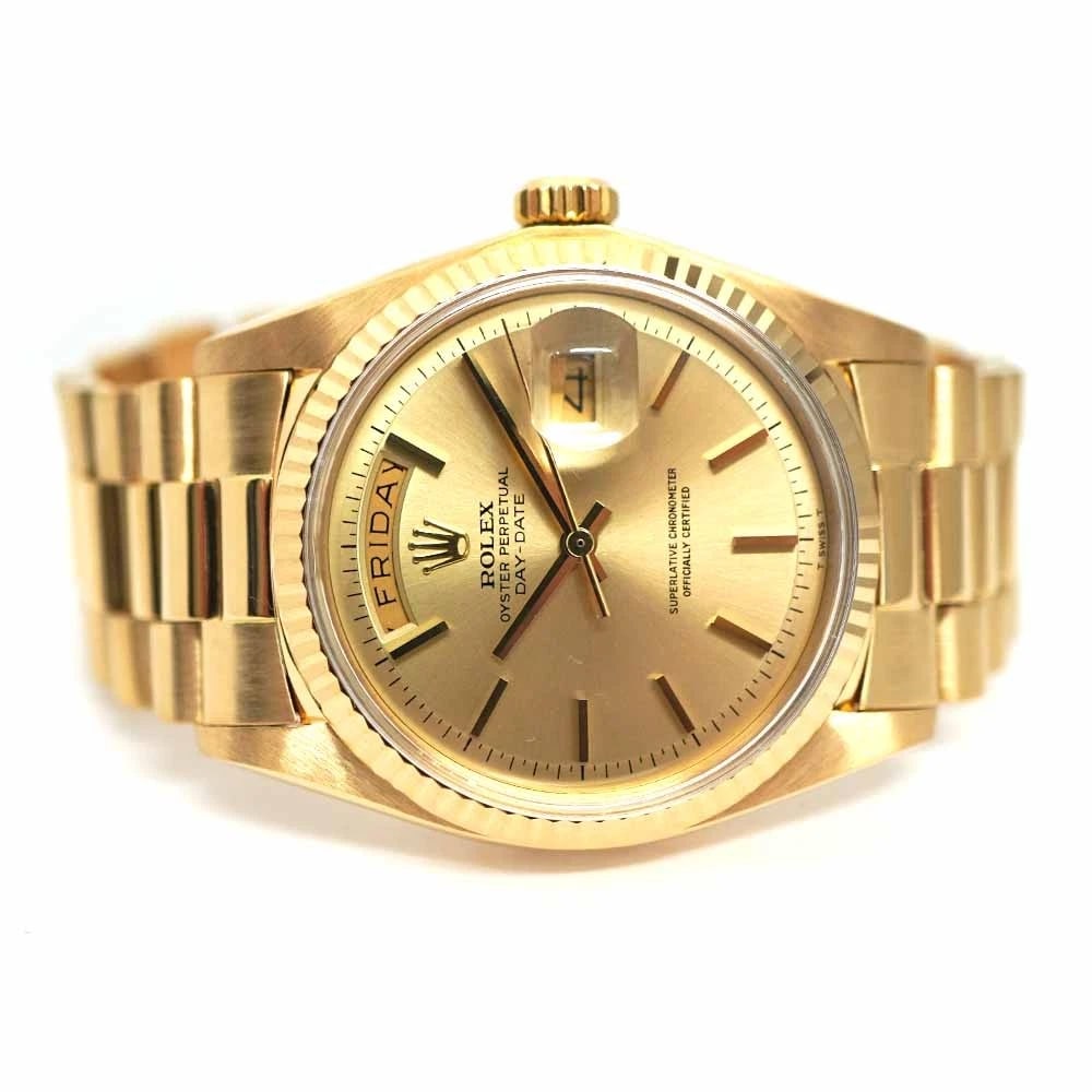 ROLEX DATE YELLOW WATCH - 6