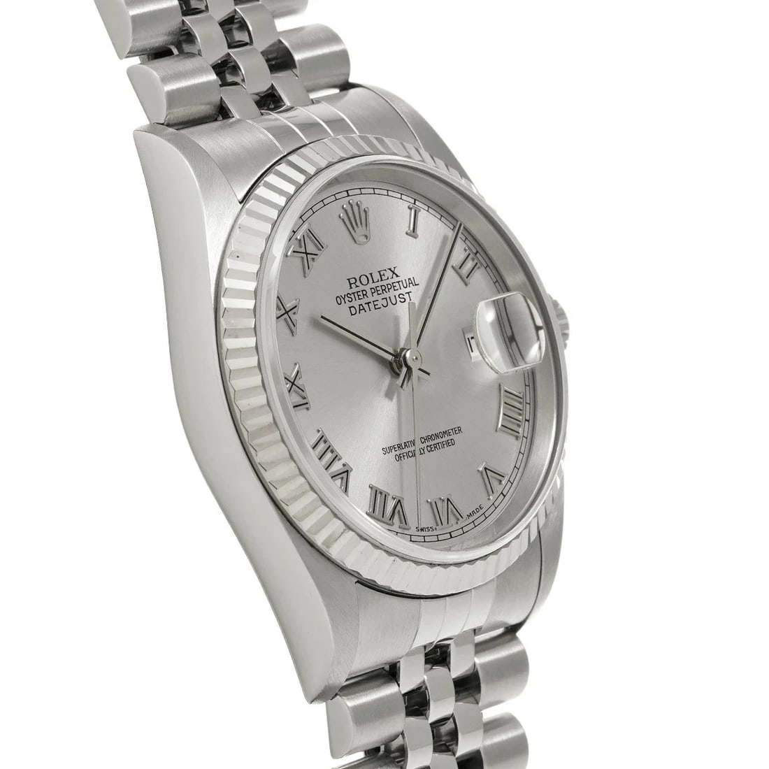 ROLEX DATEJUST SILVER WATCH - 3