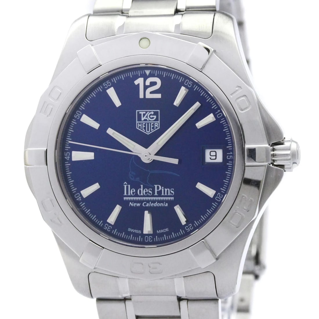 TAG HEUER AQUARACER CALEDONIA ISLE OF PINES LTD WATCH: Tag Heuer Aquaracer Caledonia Isle Of Pines Ltd Watch Brand: Tag Heuer Type/Style: Wristwatch Material: (Case) Stainless steel (Band) Stainless steel Color: Dial Color Blue Size: Case Diameter 39mm / 