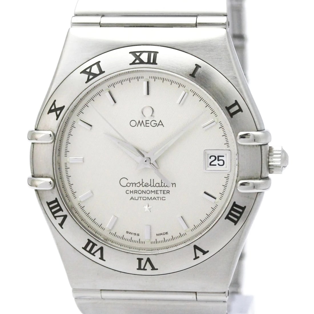 OMEGA CONSTELLATION CHRONOMETER AUTOMATIC WATCH: Omega Constellation Chronometer Automatic Watch Brand: Omega Type/Style: Wristwatch Material: (Case) Stainless steel (Band) Stainless steel Color: Dial Color Silver Size: Case Diameter 36mm / 1.42inch