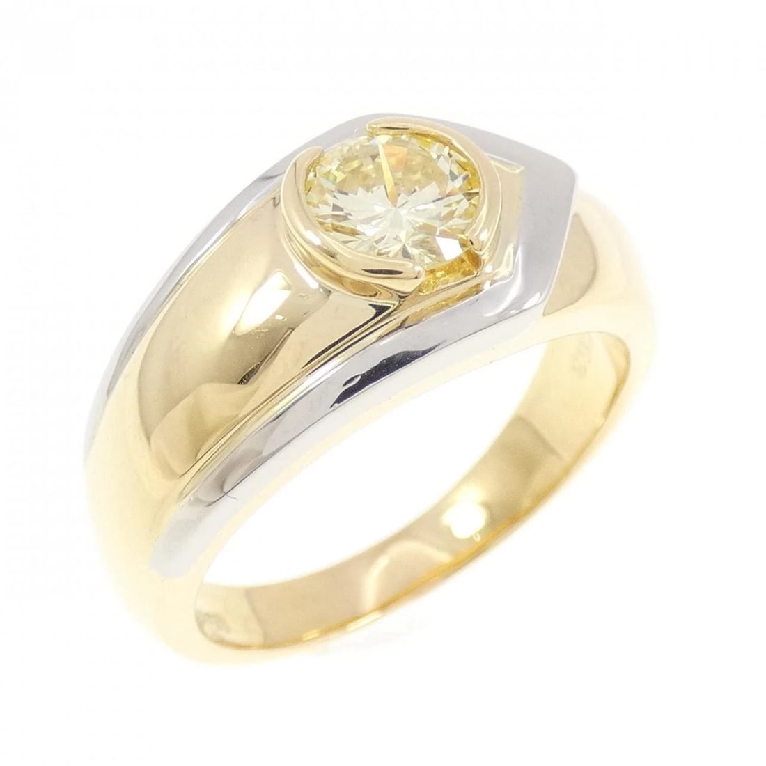 K18YG/PT850 DIAMOND RING (1 of 2)