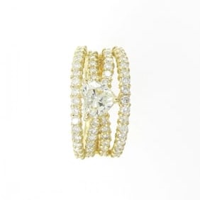 K18YG DIAMOND RING: K18YG Diamond Ring Brand: Unbranded Type/Style: Ring Material: K18YG, Color: YG Size: US5 1/4 Accessories: None Accessories Notice: When purchasing pre-owned goods, please refer to the photos of the