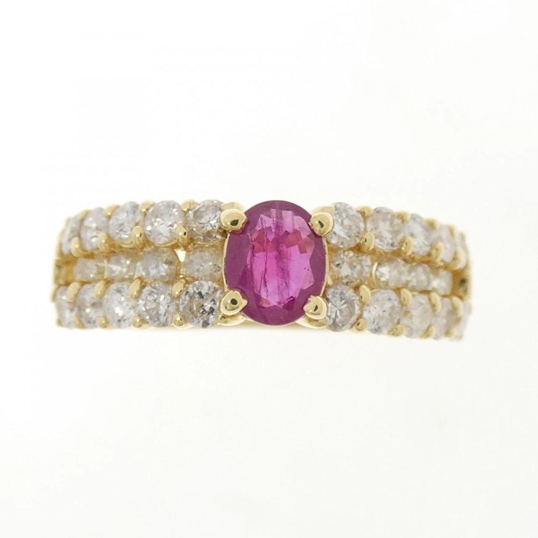 K18YG RUBY RING - 2