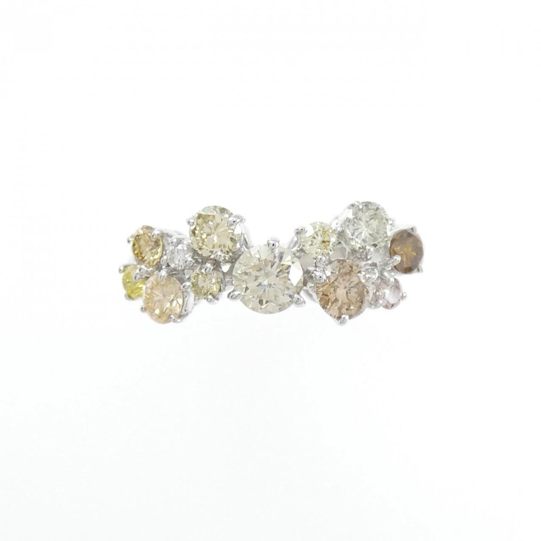 K18WG DIAMOND RING - 2
