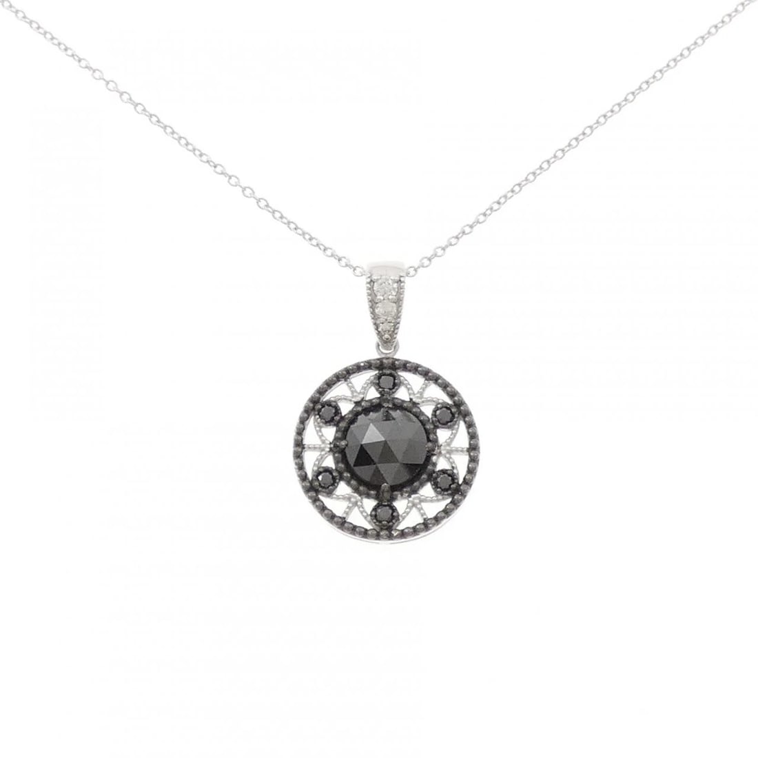 K18WG/K18BG DIAMOND NECKLACE: K18WG/K18BG Diamond Necklace Brand: Unbranded Type/Style: Diamond Necklace Material: K18WG/K18BG, Color: WG BG Size: Size Length 40cm Accessories: None Accessories Notice: When purchasing pre-owned