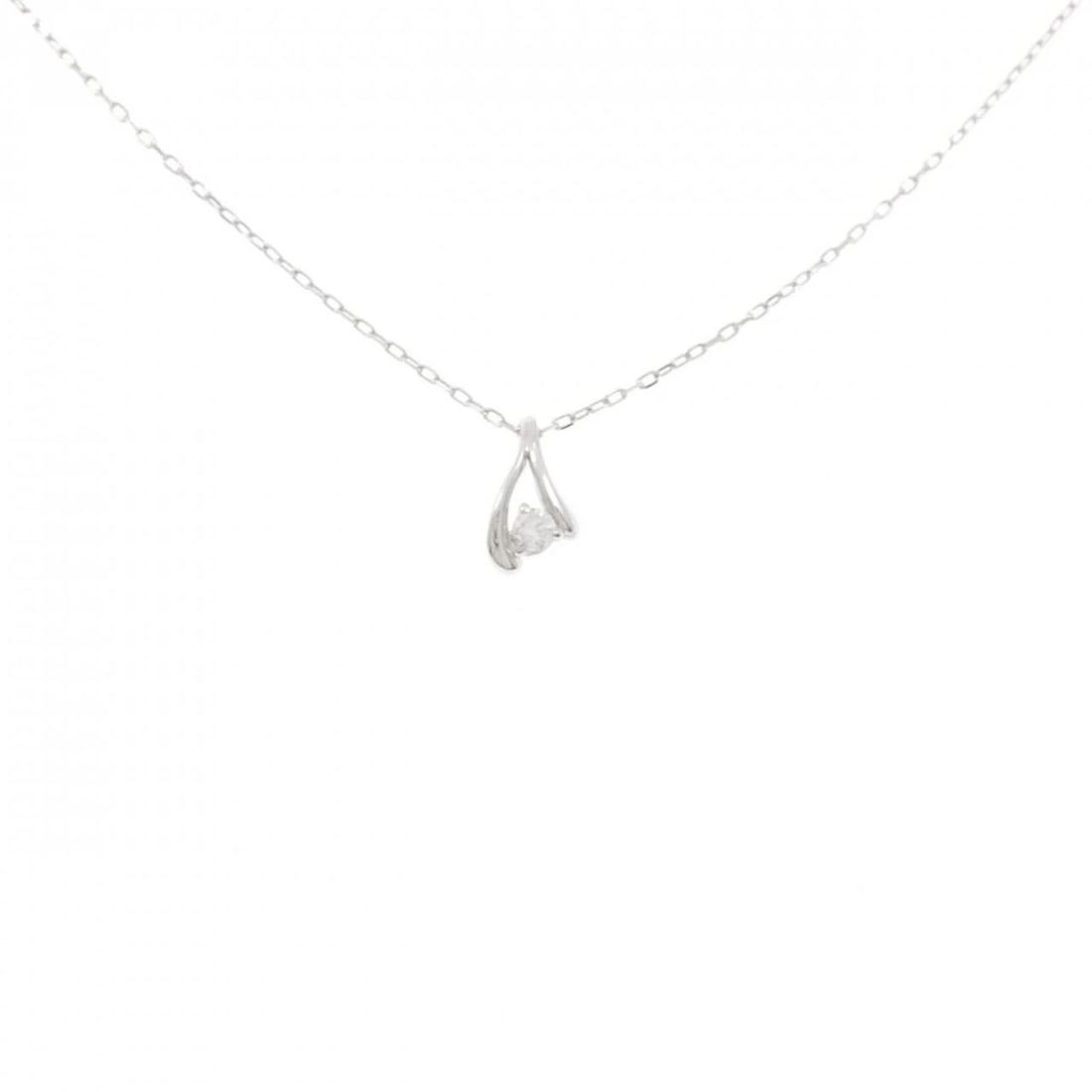 K18WG DIAMOND NECKLACE: K18WG Diamond Necklace Brand: Unbranded Type/Style: Diamond Necklace Material: K18WG, Color: WG Size: Size Length 45cm Accessories: None Accessories Notice: When purchasing pre-owned goods, please