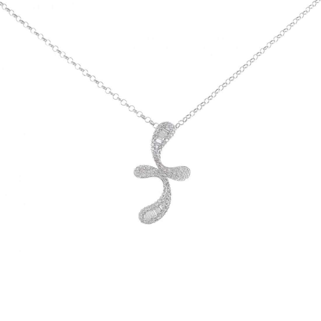 K18WG/750WG DIAMOND NECKLACE: K18WG/750WG Diamond Necklace Brand: Unbranded Type/Style: Diamond Necklace Material: K18WG, Color: WG Size: Size Length 42cm Accessories: None Accessories Notice: When purchasing pre-owned