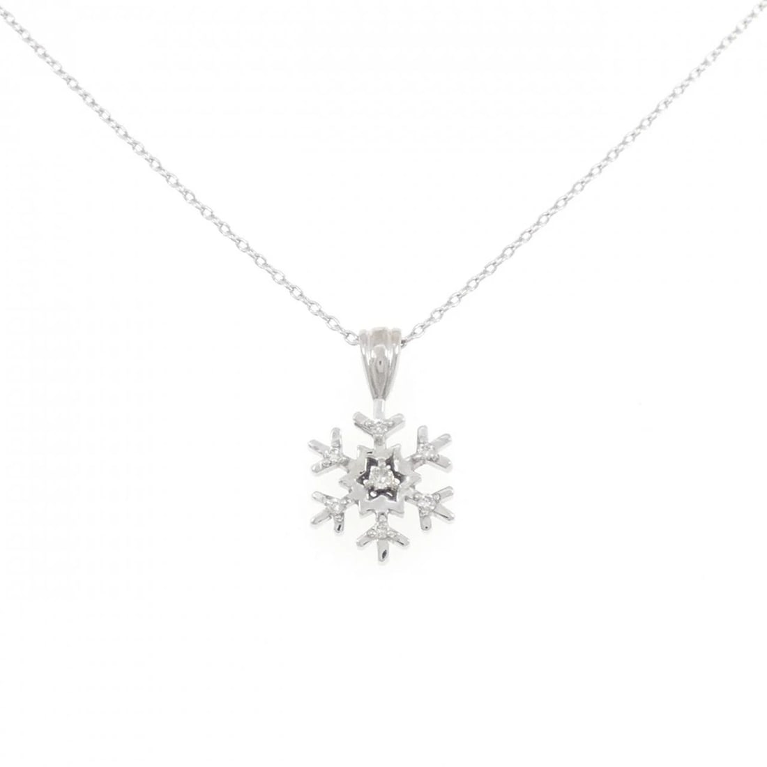 K18WG SNOWFLAKE DIAMOND NECKLACE: K18WG Snowflake Diamond Necklace Brand: Unbranded Type/Style: Diamond Necklace Material: K18WG, Color: WG Size: Size Length 45cm Accessories: None Accessories Notice: When purchasing pre-owned goods,