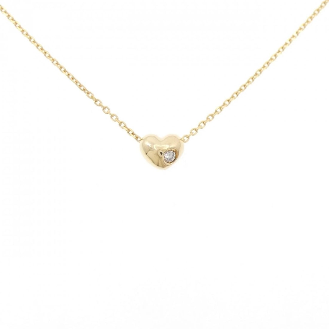 K18YG HEART DIAMOND NECKLACE: K18YG Heart Diamond Necklace Brand: Unbranded Type/Style: Diamond Necklace Material: K18YG, Color: YG Size: Size Length 39cm Accessories: None Accessories Notice: When purchasing pre-owned goods,