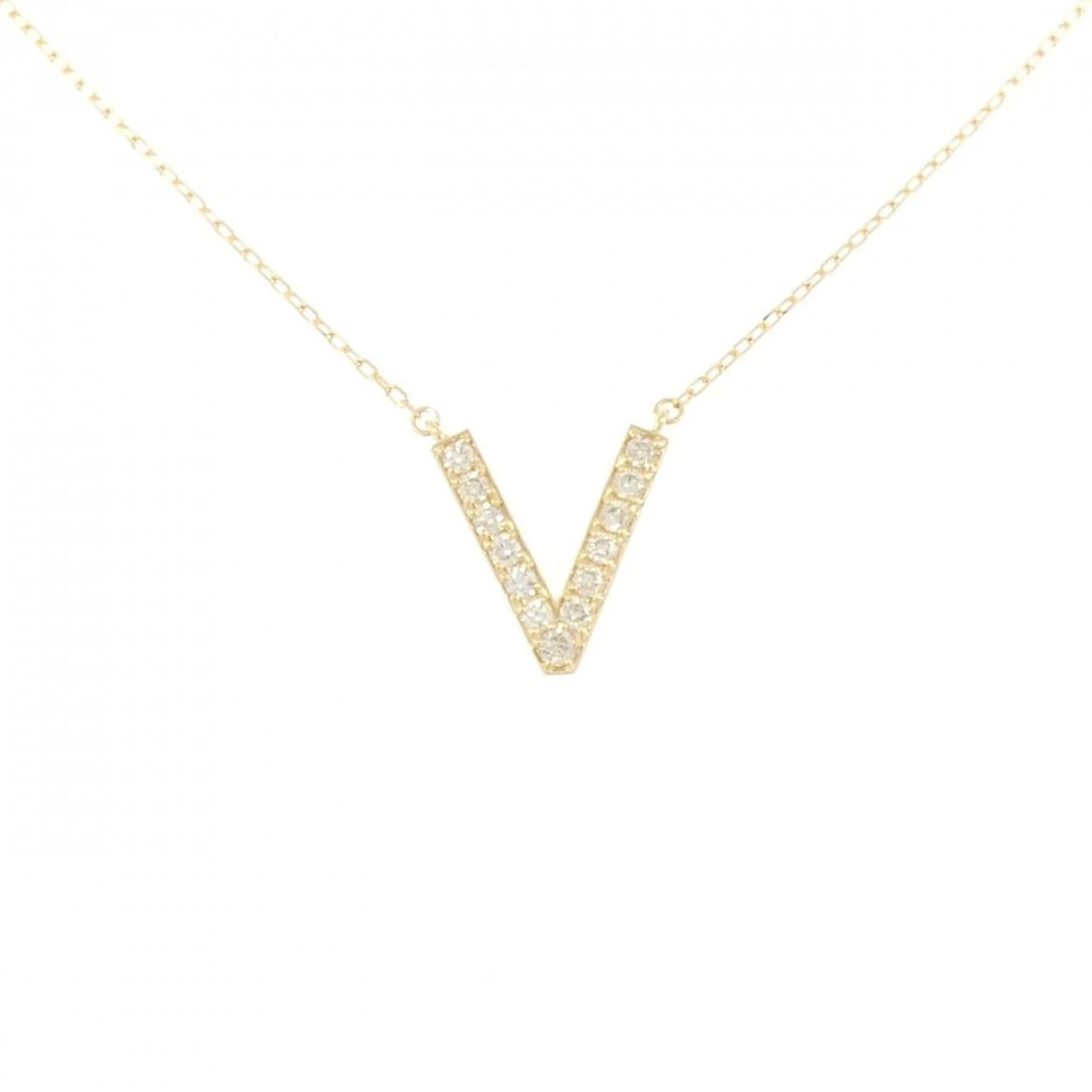 18K YELLOW GOLD DIAMOND NECKLACE: 18K Yellow Gold Diamond Necklace Brand: Unbranded Type/Style: Diamond Necklace Material: K18YG, Color: YG Size: Size Length 46cm Accessories: None Accessories Notice: When purchasing pre-owned goods,