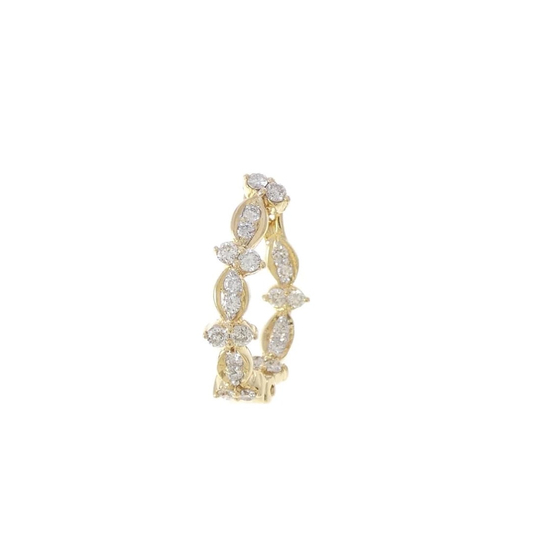 K18YG DIAMOND PIERCE (SINGLE EAR): K18YG Diamond Pierce (Single Ear) Brand: Unbranded Type/Style: Diamond Pierce/Earring Material: K18YG, Color: YG Size: Actual Size Approximate dimensions (height x width): 20.0cm x 4.8cm Accessories: