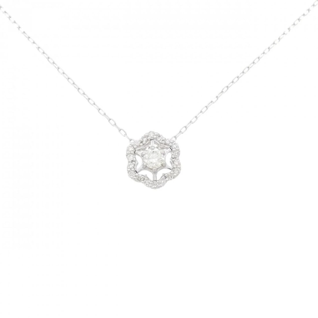 K18WG DIAMOND NECKLACE: K18WG Diamond Necklace Brand: Unbranded Type/Style: Diamond Necklace Material: K18WG, Color: WG Size: Size Length 45cm Accessories: None Accessories Notice: When purchasing pre-owned goods, please